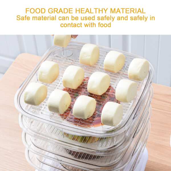 Multi-layer Dish Cover Heat Preservation Kitchen Cover Dining Table Leftover Storage Box Transparent Stack Cooking Hood Steamer - Image 9