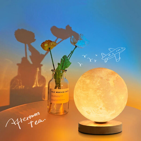 Creative 3D Magnetic Floating Levitating Moon Lamp Touch Control 3 Color Moon Light Lunar Night Light For Home Office Room Decor - Image 7