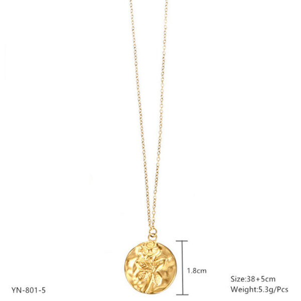 Metal Stainless Steel Necklace 18K Gold Waterproof Colorfast - Image 5