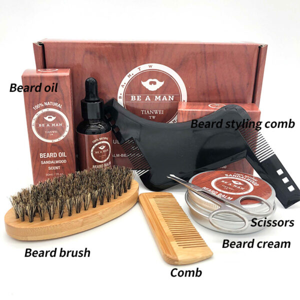 Beard care set Beard oil and beard cream - Image 3