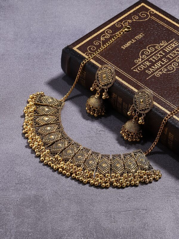 Personalized Retro Minority Ethnic Style Bohemian Water Ripple Necklace And Earrings Suite Ladies - Image 4