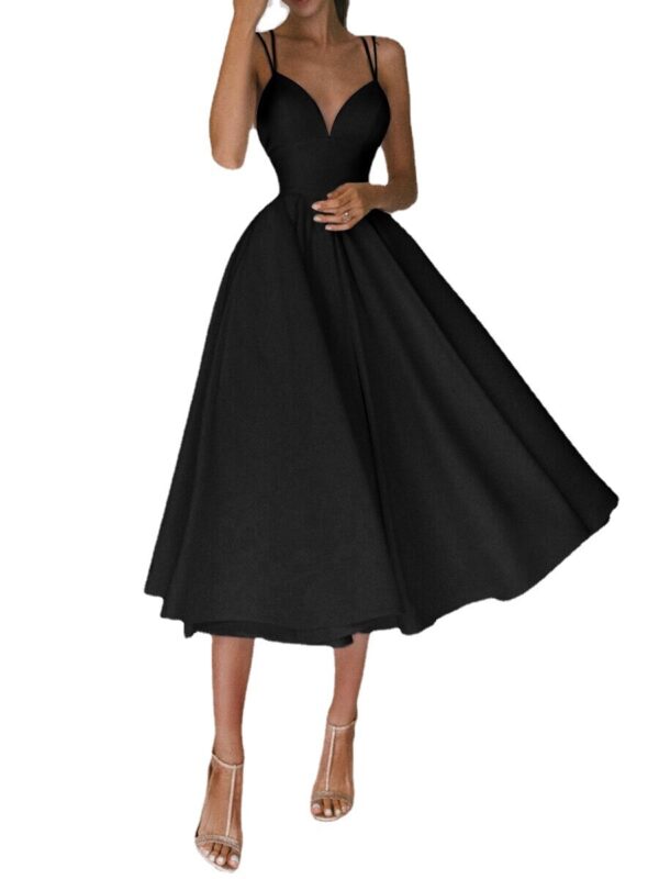 Sexy V-neck Suspender Dress Summer Fashion A-Line Long Dresses For Women - Image 8
