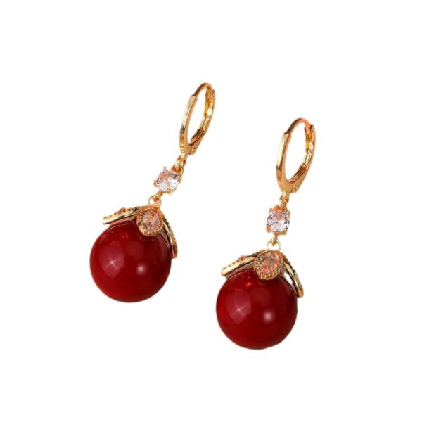 Jequirity Bean Ear Clip Temperament Wild Design Sense Earrings - Image 6