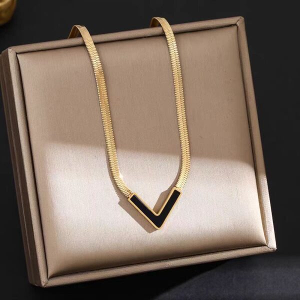 Necklace,stainless Steel,with V Shape ,Only Self-pickup Is Supported, And The Displayed Prices Are All Self-pickup Prices - Image 2