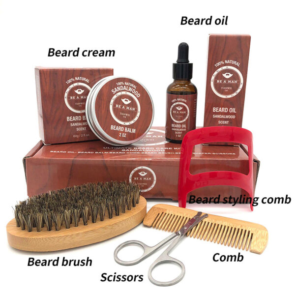 Beard care set Beard oil and beard cream - Image 2