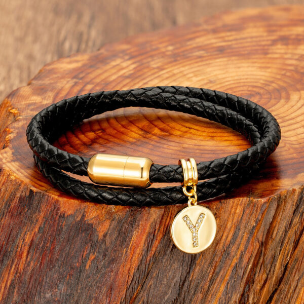 Simple And Stylish Stainless Steel Leather Rope Jewelry - Image 5