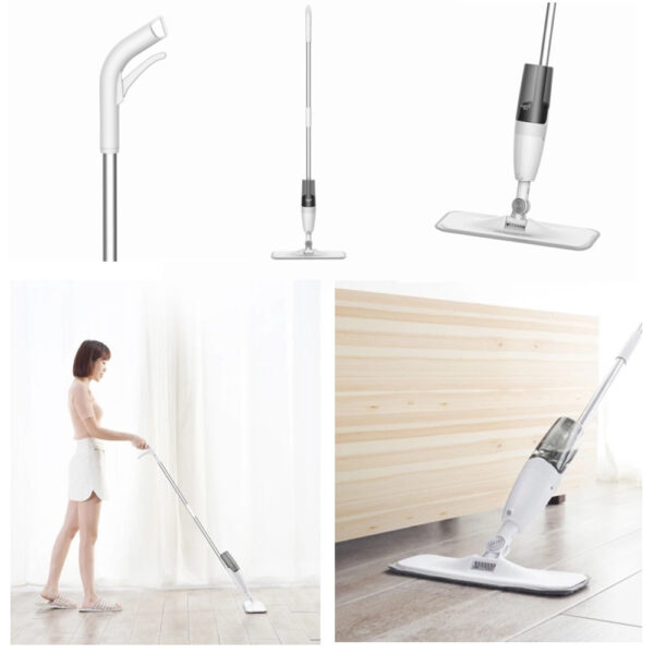 Origine Xiaomi Deerma Pulvererisation D''eau Balayeuse Mijia Nettoyant Pour Plancher En Fiber De Carbone Vadrouilles 360 Rotation Tige 350 Ml R Servoir Pilation Vadrouille - Image 5