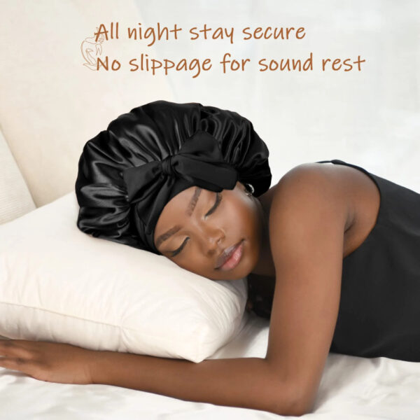 New Silk Bonnet For Sleeping Women Satin Bonnet Hair Bonnet Night Sleep Cap Scarf Wrap For Curly Hair With Tie Band For Curly Hair - Image 10