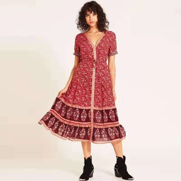 European And American Women's Clothing Dress Bohemian Style