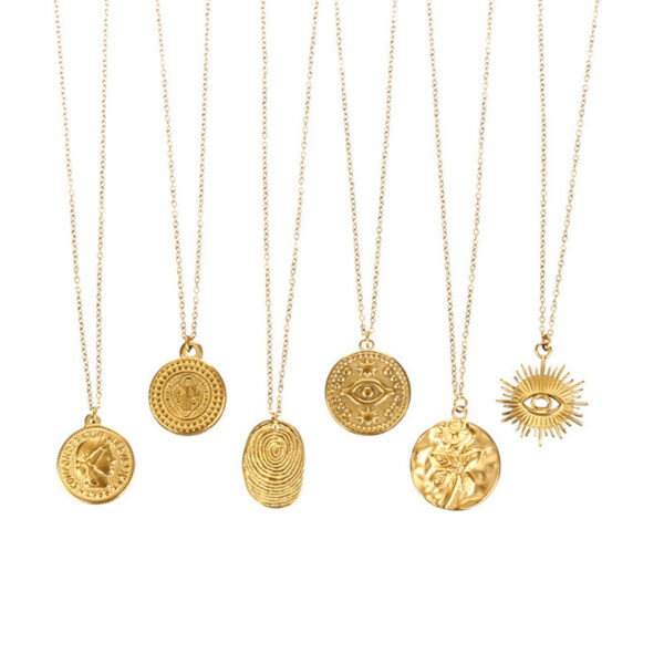 Metal Stainless Steel Necklace 18K Gold Waterproof Colorfast - Image 2