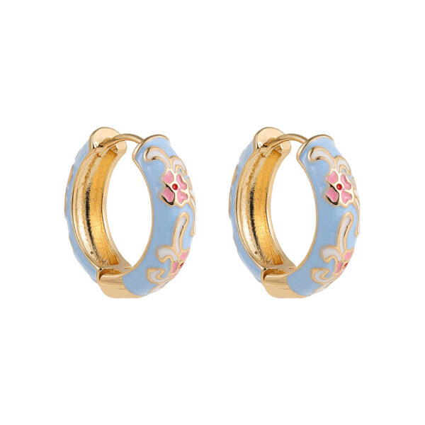 Fashion Simple Colorful Flowers Ear Ring All-matching - Image 2