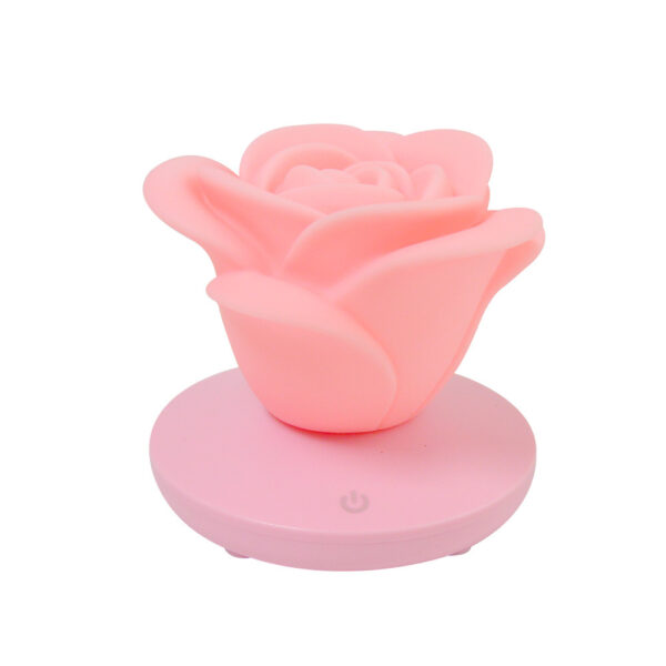 4 Colors Romantic Rose-shape Three Lighting Level Dimming Touch Night Light Valentine's Day Night Light - Image 6