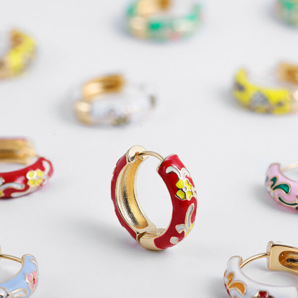 Fashion Simple Colorful Flowers Ear Ring All-matching - Image 7