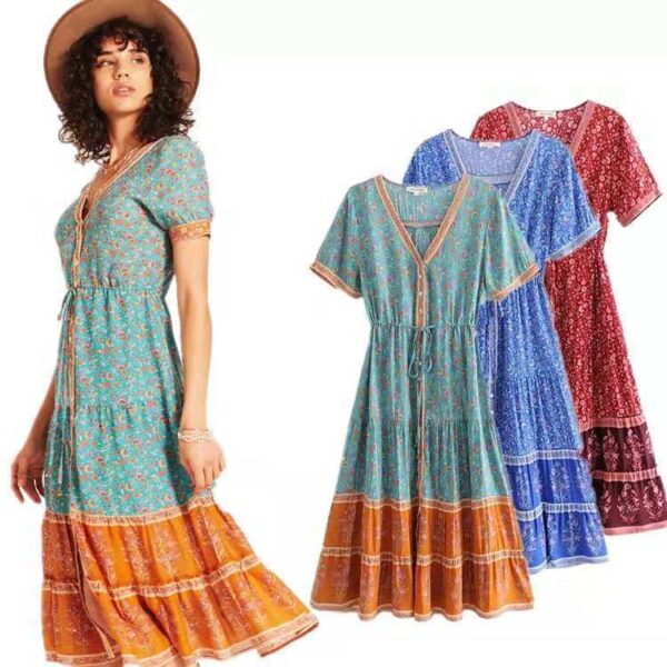 European And American Women's Clothing Dress Bohemian Style - Image 4