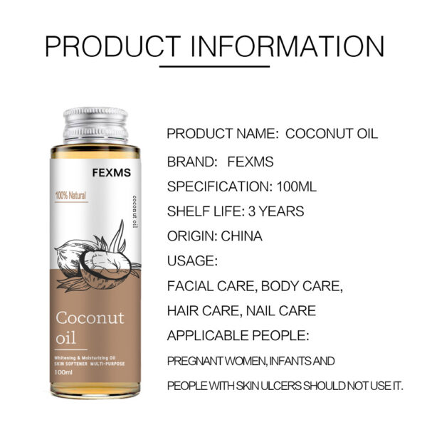 Coconut Skin Care Massage Body Care Essential Oil - Image 9