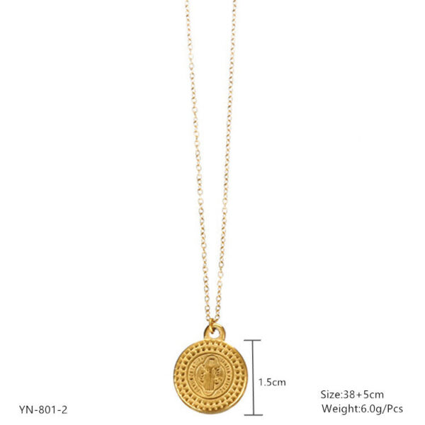 Metal Stainless Steel Necklace 18K Gold Waterproof Colorfast - Image 7