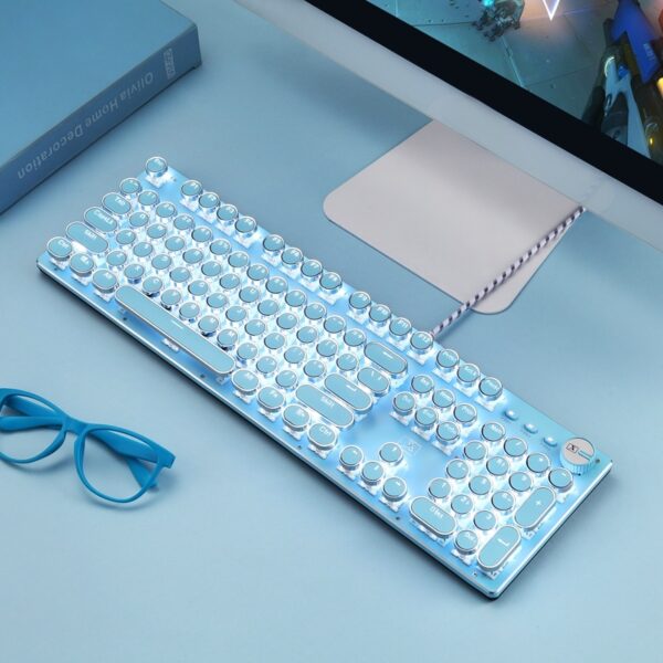 Steampunk Style Typewriter Mechanical Keyboard - Image 3