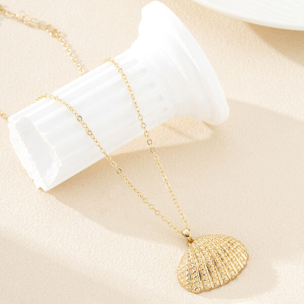 Pearl Shell Starfish Conch Pendant Necklace - Image 2