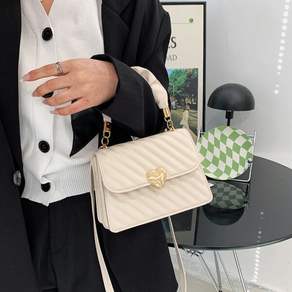 Women Handbags Fashion Chain Shoulder Bags With Love Metal Design - Image 4