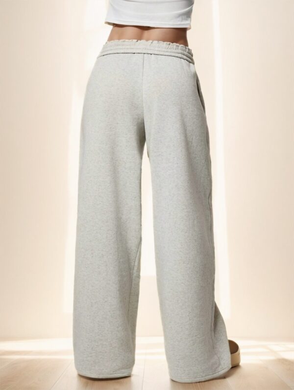 Forever 21 Autumn Winter New Thermal Lined Thick Casual Versatile High Waist Elastic Waist Loose Wide Leg Sweatpants - Image 2