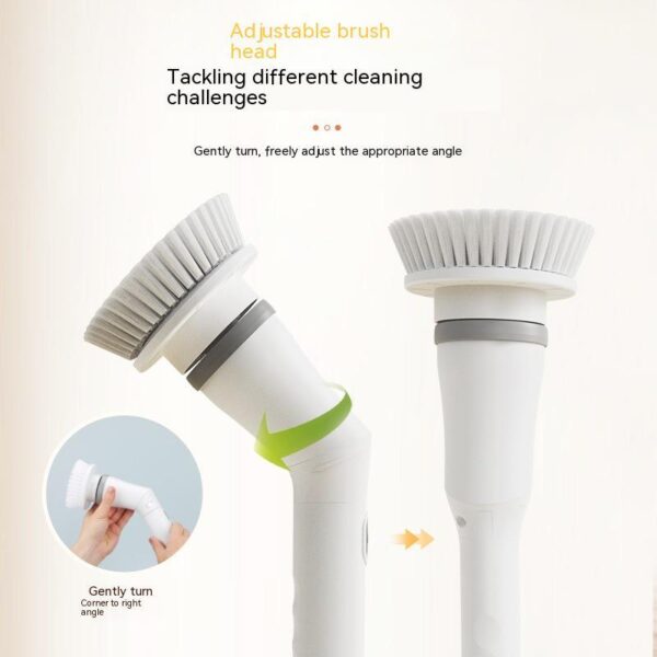 Electric Scrubber Cleaning Wall Long Handle Elbow Telescopic Multifunction Cleaning Brush - Image 10