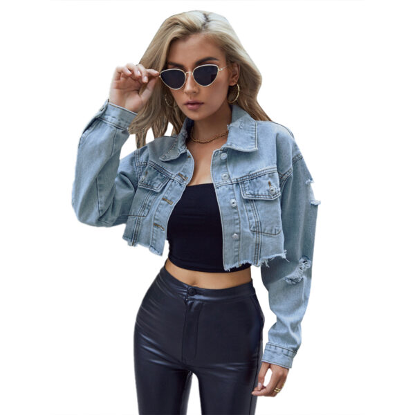 European And American Leisure All-matching Short Fashion Denim Jacket - Image 6