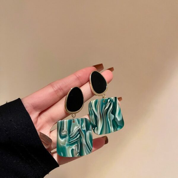 Real Gold Plating Silver Needle Leopard Print Earrings - Image 4
