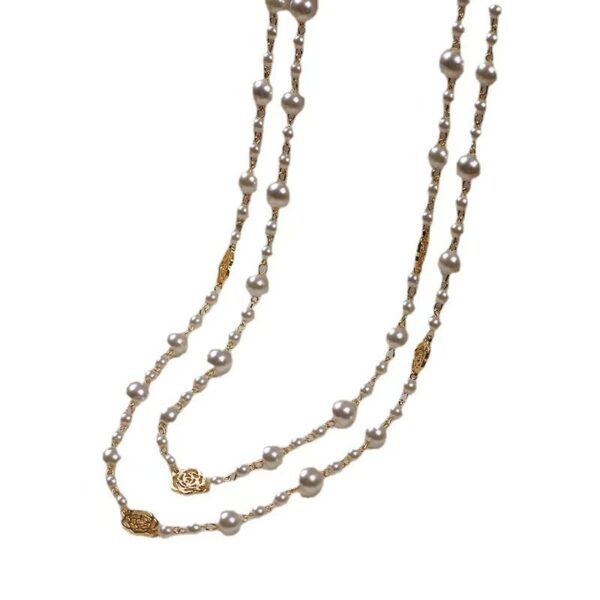 Retro Multi-layer Pearls Necklace Fashion Long Sweater Chain Versatile Accessories For Women - Image 8