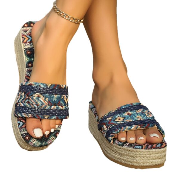 Rope Bottom Sponge Cake Slipper Female Plus Size - Image 2