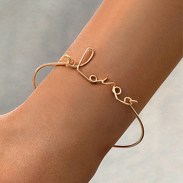 Bow Letter Personality Geometric Irregular Bracelet - Image 9