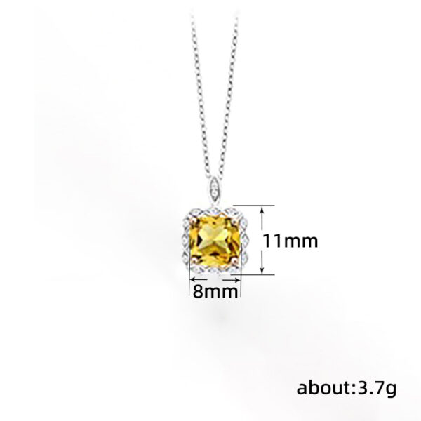 French Cube Sugar All-match Pendant European And American Micro-inlaid - Image 4
