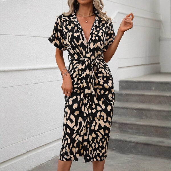 Women's New Leopard Print Dress - Image 4