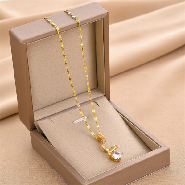 Necklace,stainless Steel,with Helix And Water Drop,Only Self-pickup Is Supported, And The Displayed Prices Are All Self-pickup Prices - Image 3