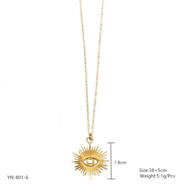 Metal Stainless Steel Necklace 18K Gold Waterproof Colorfast - Image 6