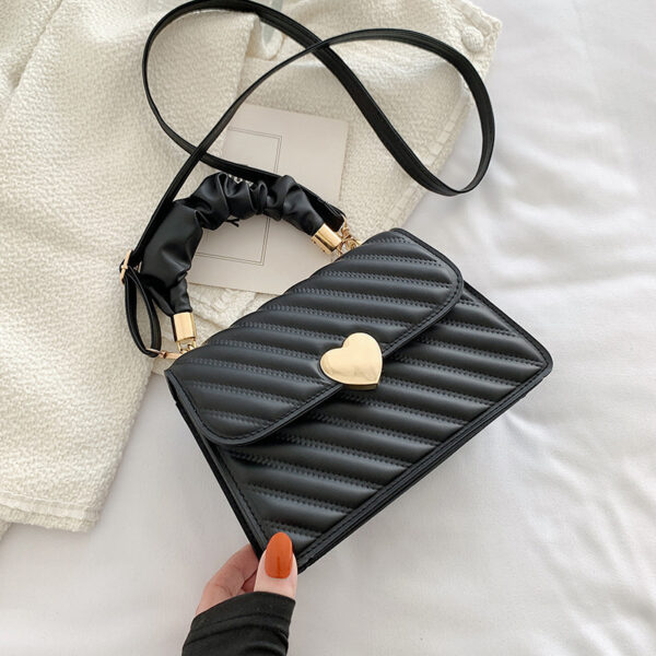 Women Handbags Fashion Chain Shoulder Bags With Love Metal Design - Image 9