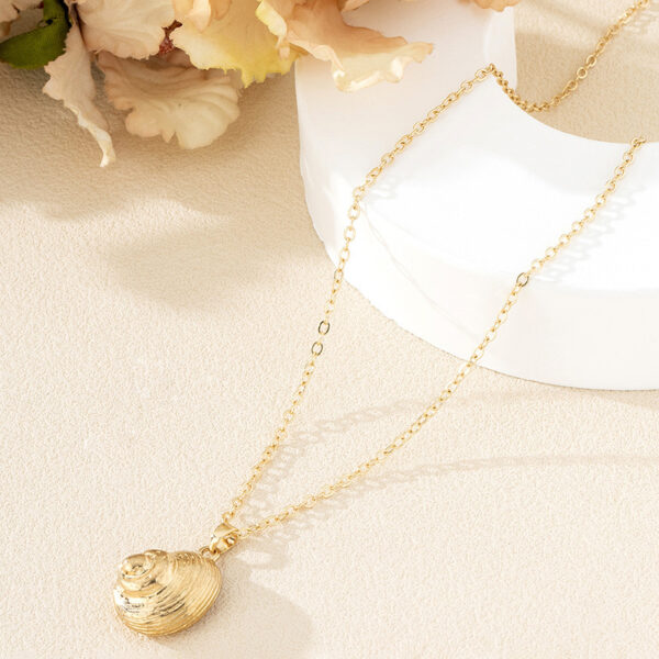 Pearl Shell Starfish Conch Pendant Necklace - Image 5