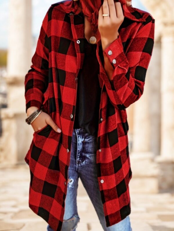 Plaid Print Button Front Shirt