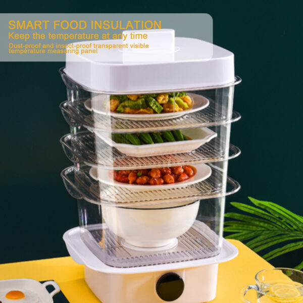Multi-layer Dish Cover Heat Preservation Kitchen Cover Dining Table Leftover Storage Box Transparent Stack Cooking Hood Steamer - Image 10