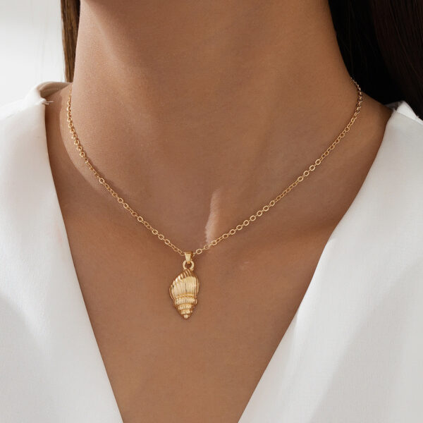 Pearl Shell Starfish Conch Pendant Necklace - Image 8