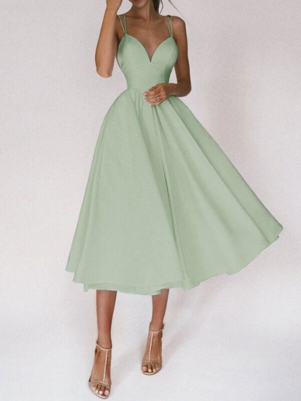 Sexy V-neck Suspender Dress Summer Fashion A-Line Long Dresses For Women - Image 9