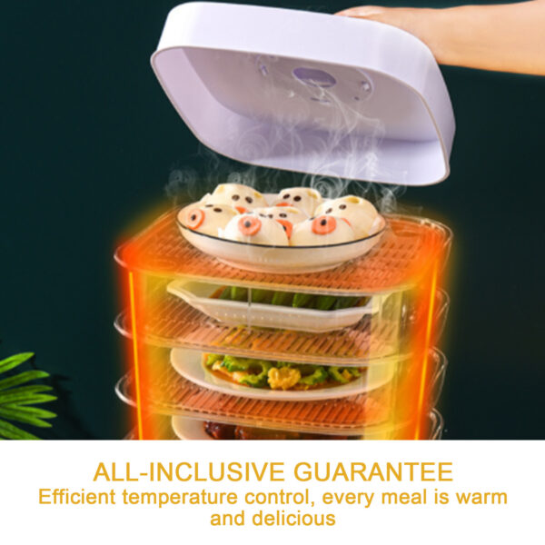 Multi-layer Dish Cover Heat Preservation Kitchen Cover Dining Table Leftover Storage Box Transparent Stack Cooking Hood Steamer - Image 7