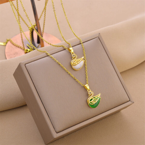 Necklace,stainless Steel,with White Swan ,Only Self-pickup Is Supported, And The Displayed Prices Are All Self-pickup Prices - Image 3