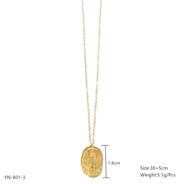 Metal Stainless Steel Necklace 18K Gold Waterproof Colorfast - Image 3