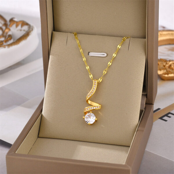 Necklace,stainless Steel,with Helix And Water Drop,Only Self-pickup Is Supported, And The Displayed Prices Are All Self-pickup Prices - Image 4