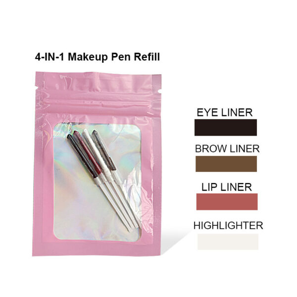 Four In One Eyebrow Pencil Lip Gloss Eyeliner Makeup Pencil - Image 3