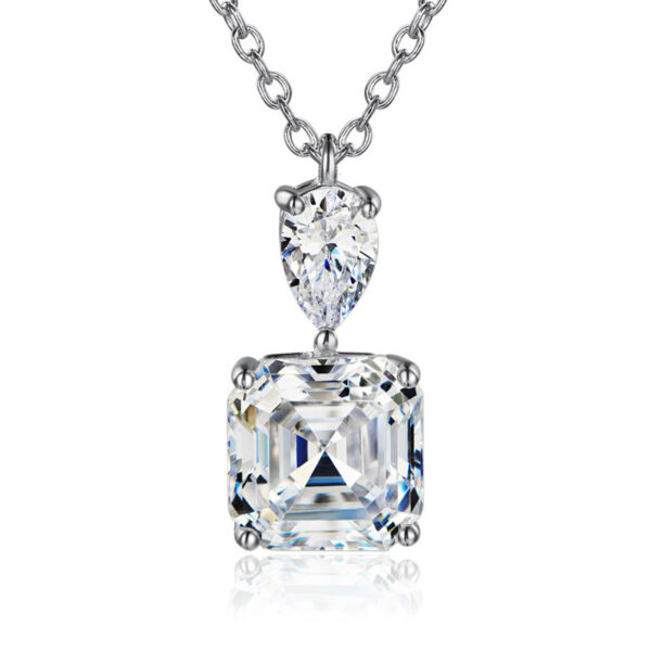 Women's Square Colored Gems Zircon Necklace - Image 6