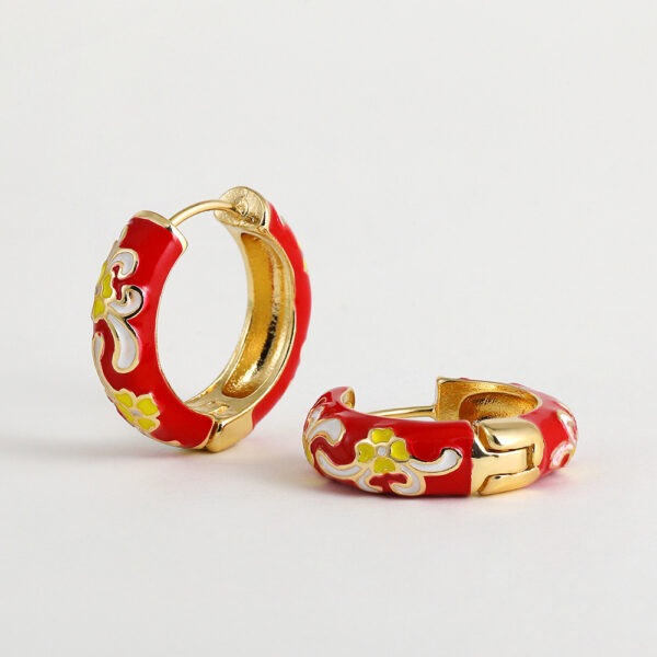 Fashion Simple Colorful Flowers Ear Ring All-matching - Image 3