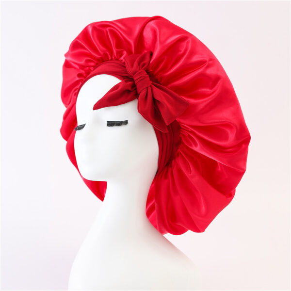 New Silk Bonnet For Sleeping Women Satin Bonnet Hair Bonnet Night Sleep Cap Scarf Wrap For Curly Hair With Tie Band For Curly Hair - Image 5