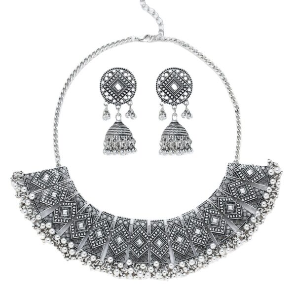 Personalized Retro Minority Ethnic Style Bohemian Water Ripple Necklace And Earrings Suite Ladies - Image 5