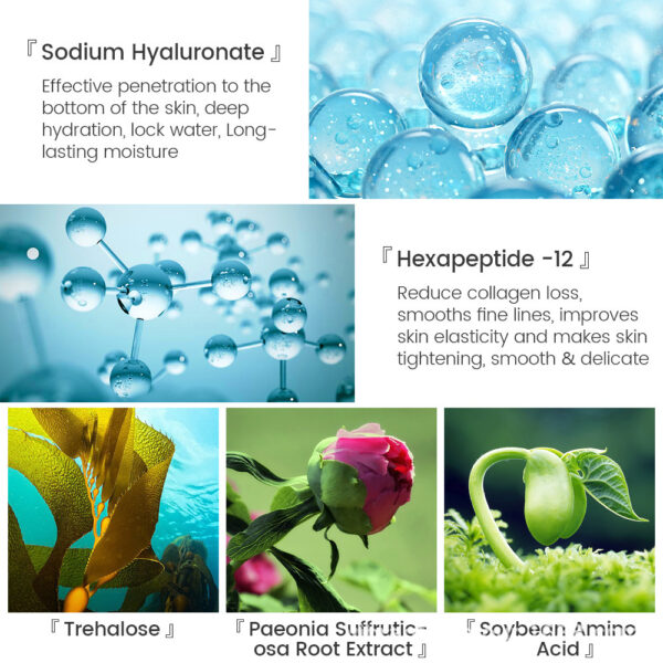 Hyaluronic Acid Face Serum Anti-Aging Shrink Pore Whitening Moisturizing Face Cream Dry Skin Care - Image 8